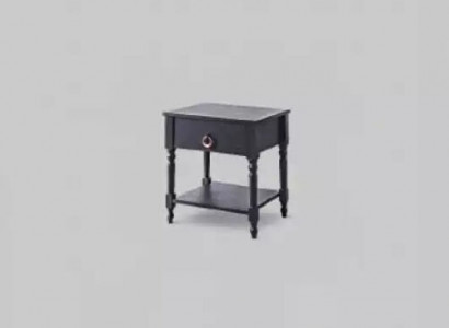 Modern gray bedside table wooden furniture in bedroom design nightstands